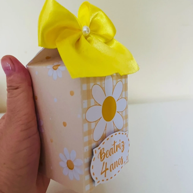 ENVIO RÁPIDO Kit 15 Caixas Festa Menina Jardim Margarida Personalizado | Kit Montagem Fácil