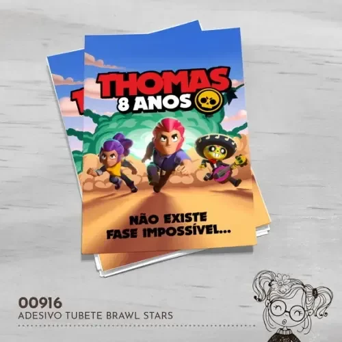 Adesivo Tubete Brawl Stars - 00916
