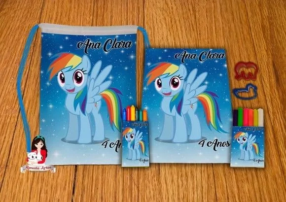Kit Passatempo Personalizado na Mochila My Little Pony