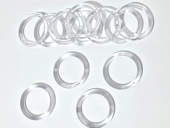 Portas Guardanapos 4cm Argola Lisa Transparente 20 Unidades