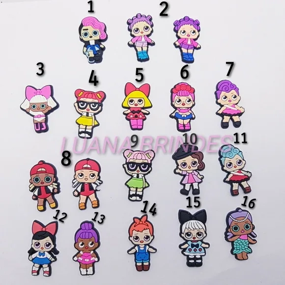 Apliques Emborrachados Variados da Lol -3,5cm- Pct C/10 Unid