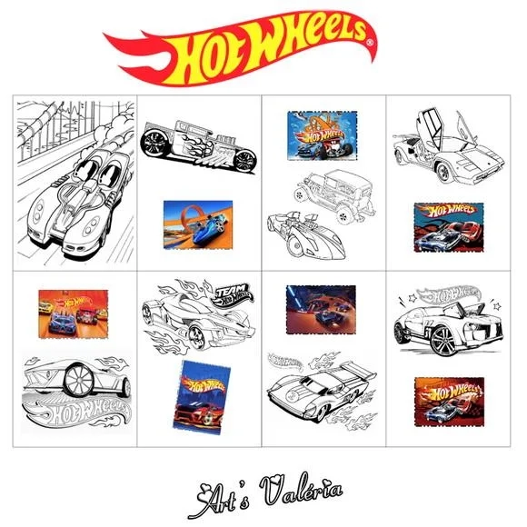 Álbum de Figurinhas Hot Wheels - 10x15cm
