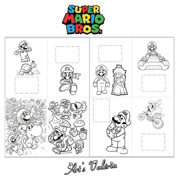 Álbum de Figurinhas Super Mario Bros - 10x15cm