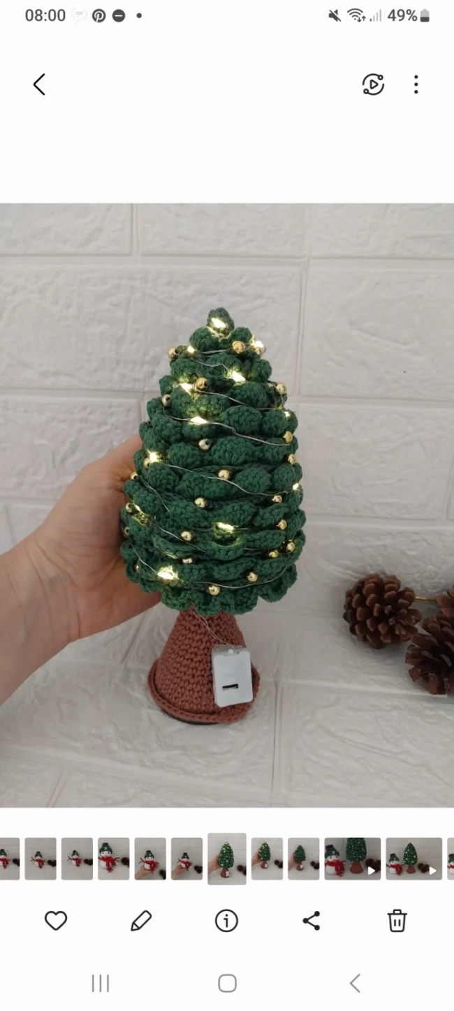 Pinheiro de Natal + Boneco de Neve amigurumi