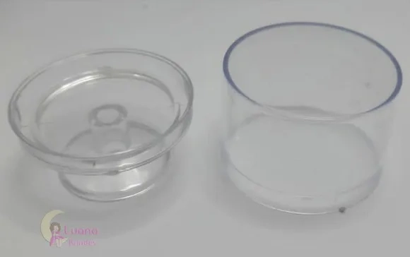 Mini Cúpula/Boleira Transparente de Acrílico - pct c/5 unid