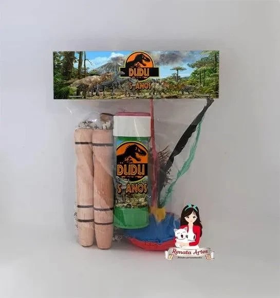 Kit Lembrancinha com Bolha de Sabão Jurassic Park
