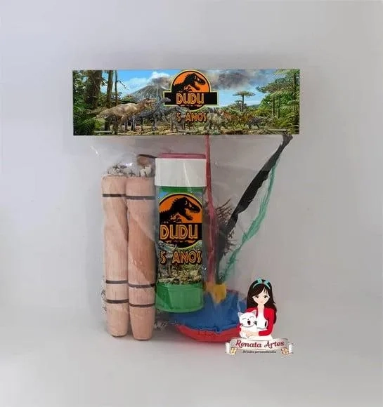 Kit Lembrancinha com Bolha de Sabão Jurassic Park