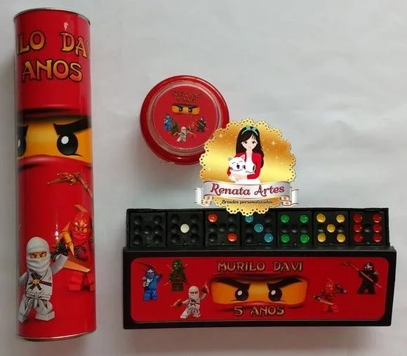 Ninjago - Kit Jogos Personalizado Ninjago Vermelho