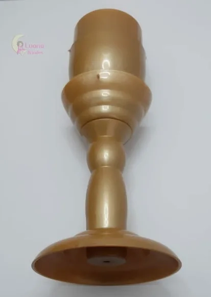 Boleira cor Dourada de Plástico - 28cm - 1 unidade.