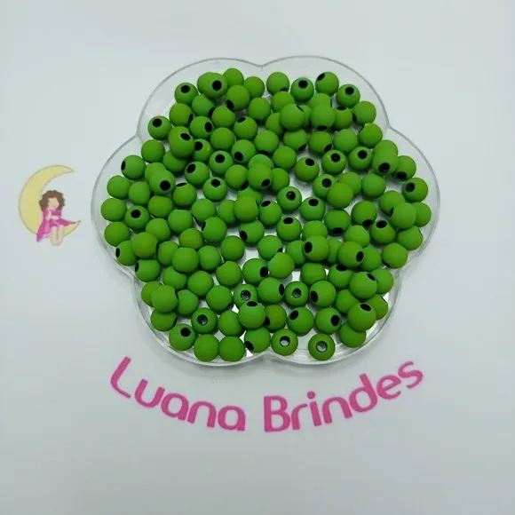 Bolinha Emborrachada Verde 8mm Pct 100 Unidades