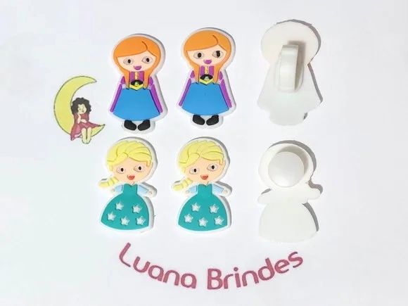 Frozen com Adaptador pra Crocs ou Tênis - 6 Unidades
