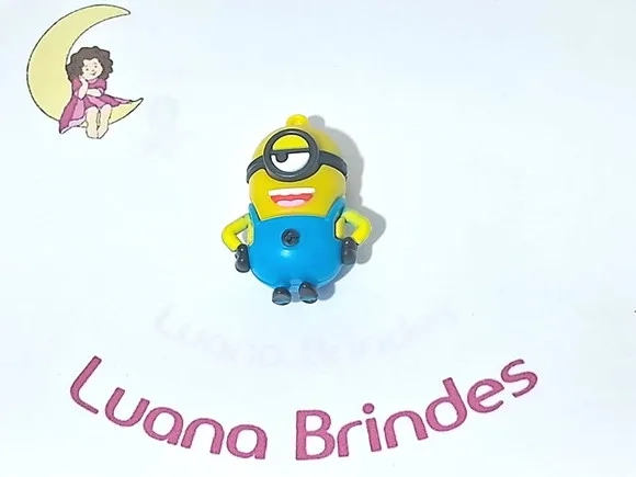 Pingente Minions 3d Emborrachado Pacote com 2 Unidades