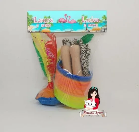 Kit Boa Infância Personalizado Flamingos