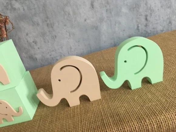 Cubos 6x6cm + Dupla de Elefantinhos