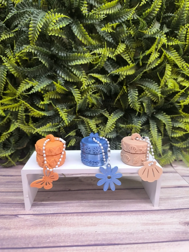 Chaveiro mini potinhos