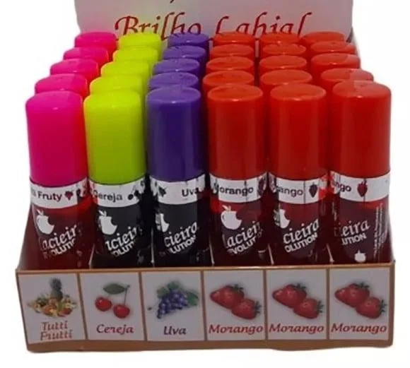 Brilho Labial Personalizado - Cor da Tampa Variada.
