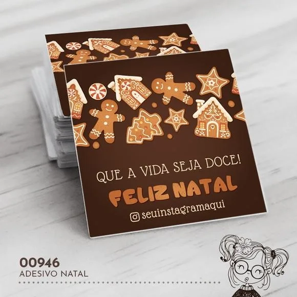 Adesivo Quadrado Natal - 00946