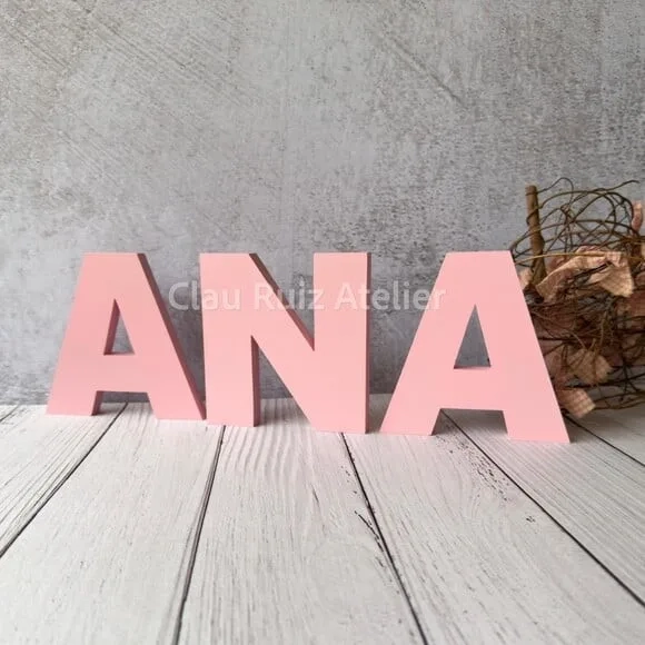 Linha Letra de Forma em mdf Quarto de Bebê