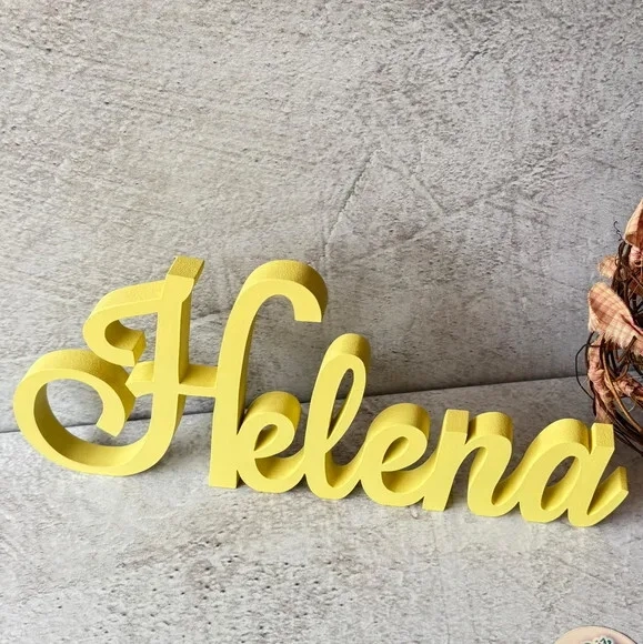 Linha Cursiva -letras Decorativas em mdf Quarto de Bebê