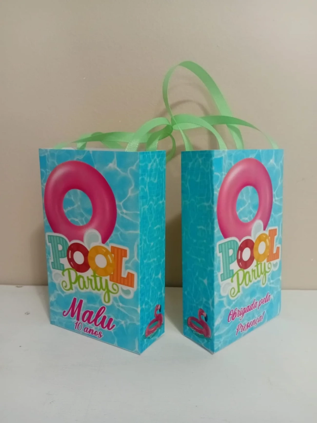 Sacolinhas Personalizadas Pool Party para Lembrancinhas