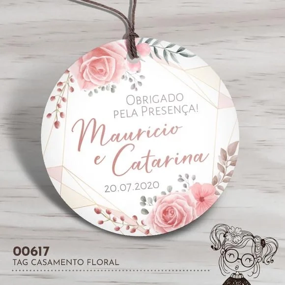 Tag Redonda Casamento - 00617