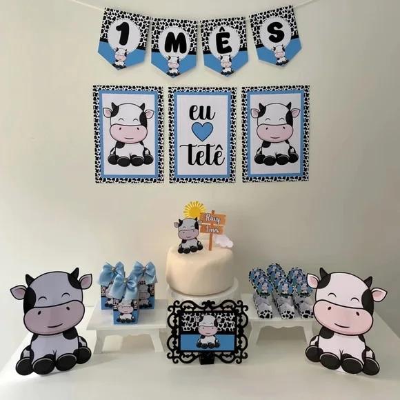 Kit Mesversário Amo Meu Tetê Personalizados - Só Um Bolinho