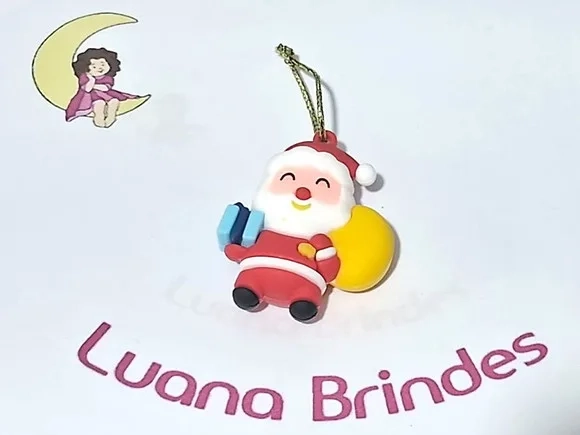 Pingente Natal Emborrachado 3d Pacote com 2 Unidades