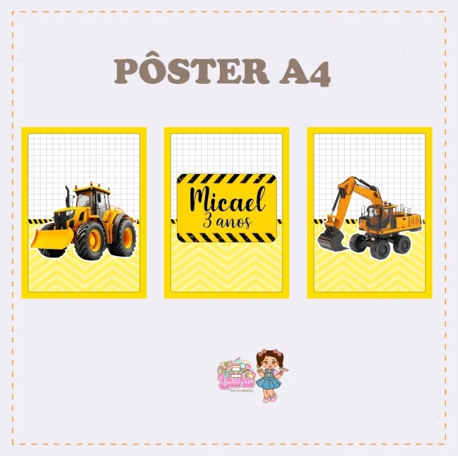Kit Festa Só Um Bolinho TRATOR - Decoração de Festa