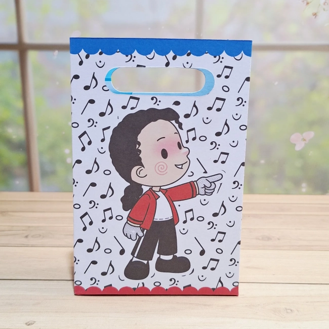 Sacolinha Surpresa Personalizada MICHAEL JACKSON - PEGUE E MONTE - Decoração de Festa | Lembrancinhas | Aniversário | Personalizados