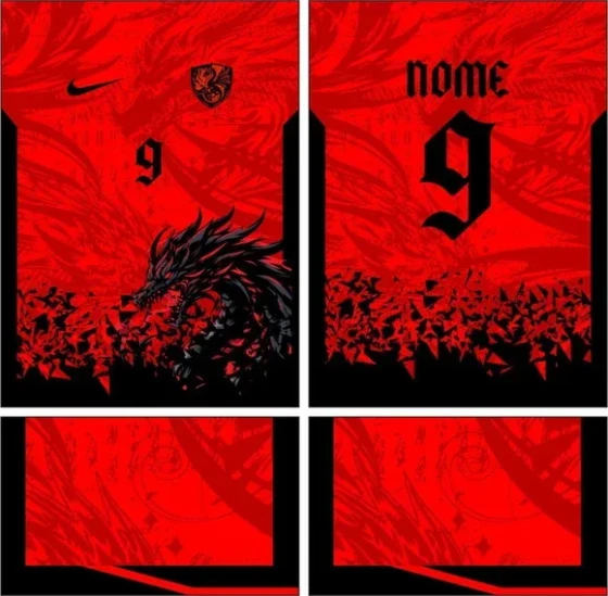 Arte Vetor Camisa Interclasse Dragão Mod-787