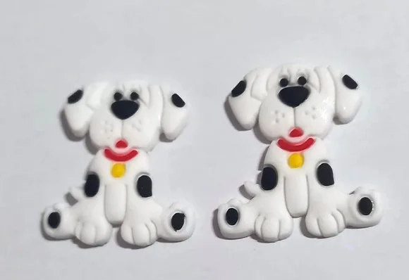 Aplique Cachorrinho Emborrachada 3cm - Pacote c/ 6 Unidades