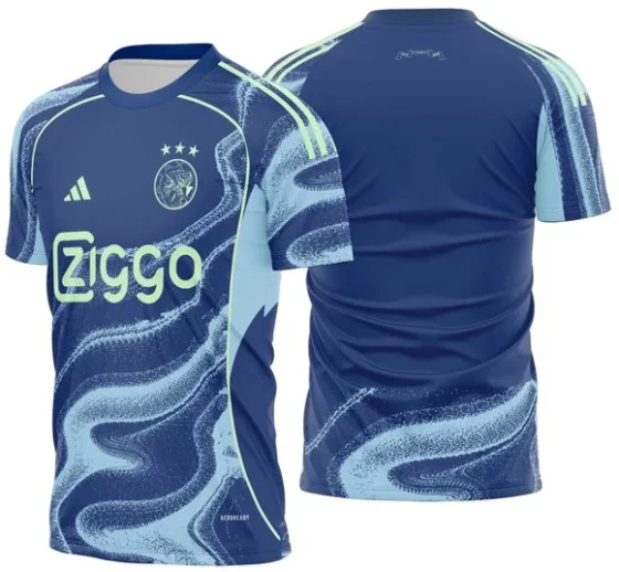 Arte Vetor Camisa Ajax Visita 2025-2026