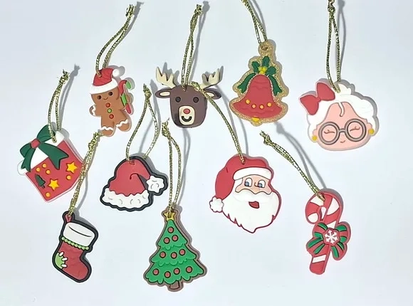 Pingente Natal Pacote com 10 Unidades
