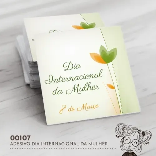 Adesivo Quadrado Dia Internacional Mulher - 00107