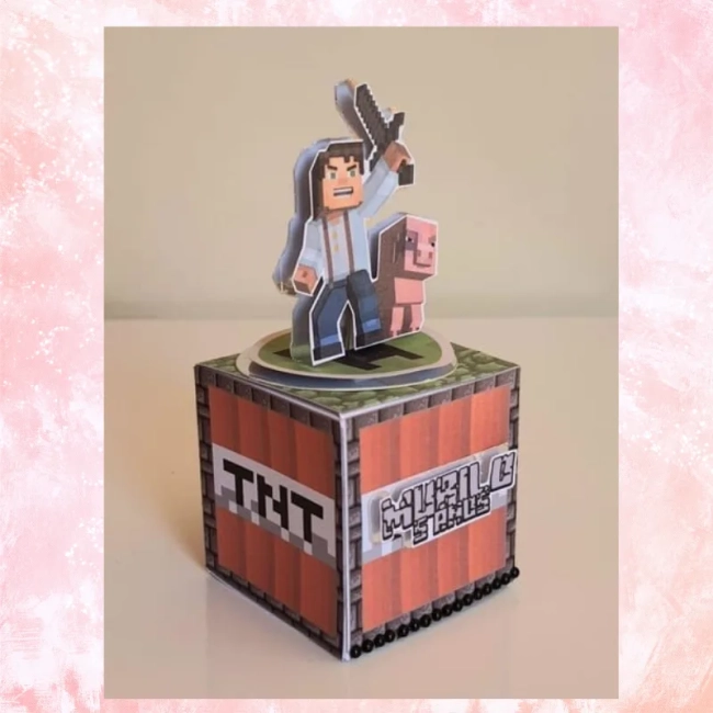 Caixa Cubo Minecraft