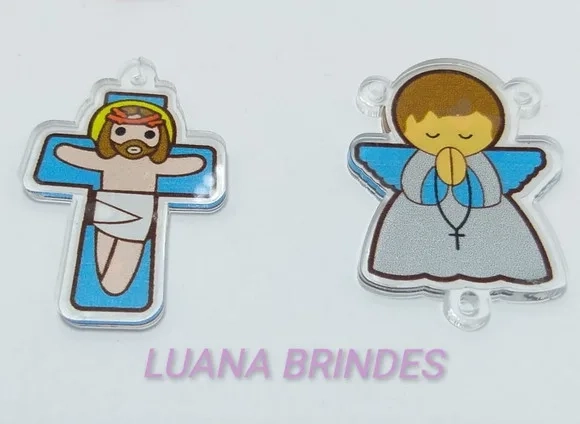 Kit Terço Crucifixo e Anjinho 3 Kits Variados
