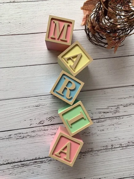 Decoração Bebê - Cubos 6x6cm Tons Terrosos Ts