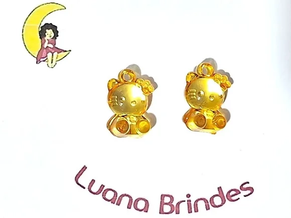 Pingente Hello Kitty Acrílico 2,5cm Pacote com 15 Unidades