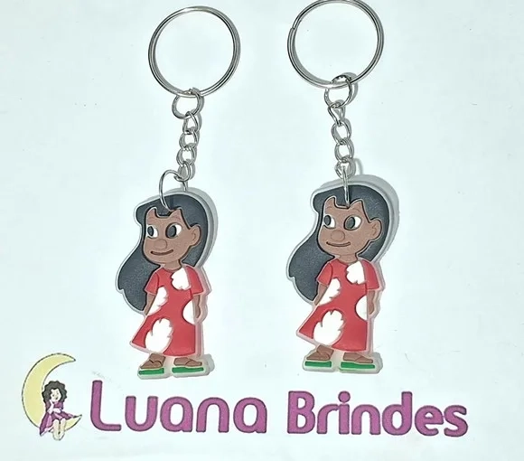 Chaveiro Lilo Emborrachado Pacotes com 6 Unidades