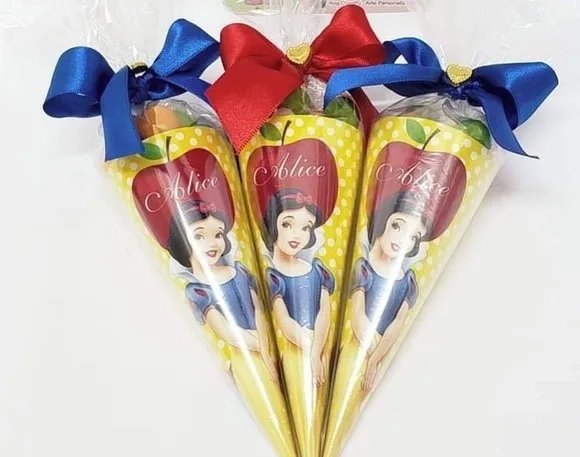 Kit Festa Branca de Neve - 40 Peças com Laços