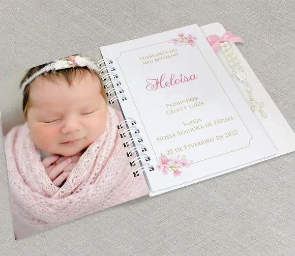 Lembrança Para Batizado Com Fotos Do Bebê - Livro De Orações