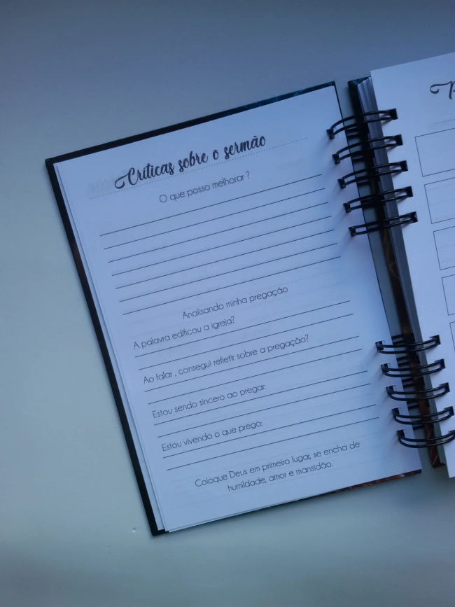 Agenda do Pastor Personalizada - Escolha Capa