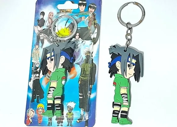 Chaveiro Naruto Sasuke Uchiha Frente e Verso Emborrachado 1