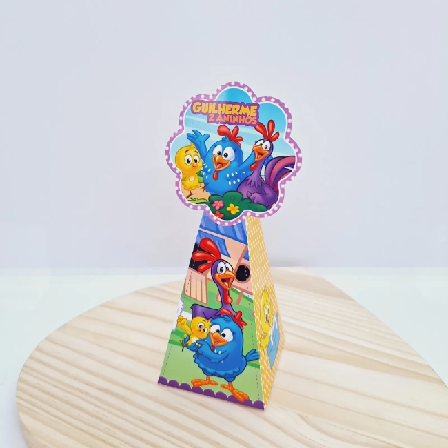 PEGUE E MONTE - Kit Festa GALINHA PlNTADlNHA - Decoração de Festa - Caixinhas Personalizadas