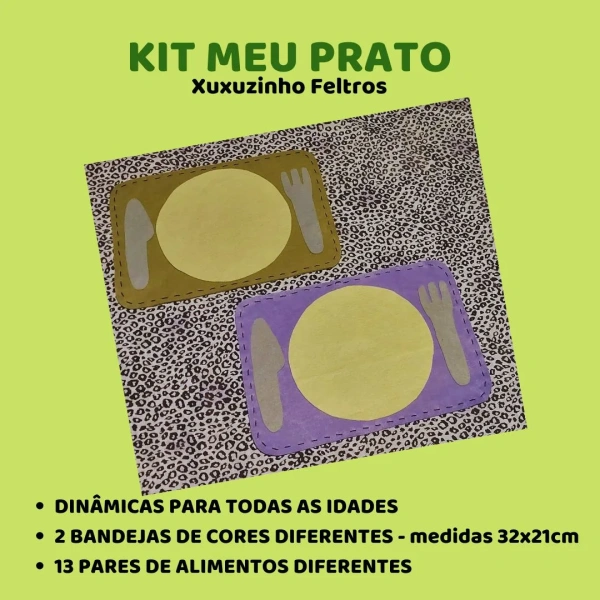 Kit Meu Prato em feltro