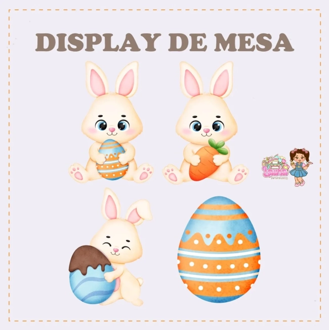Kit Festa Só Um Bolinho PÁSCOA - Decoração de Festa
