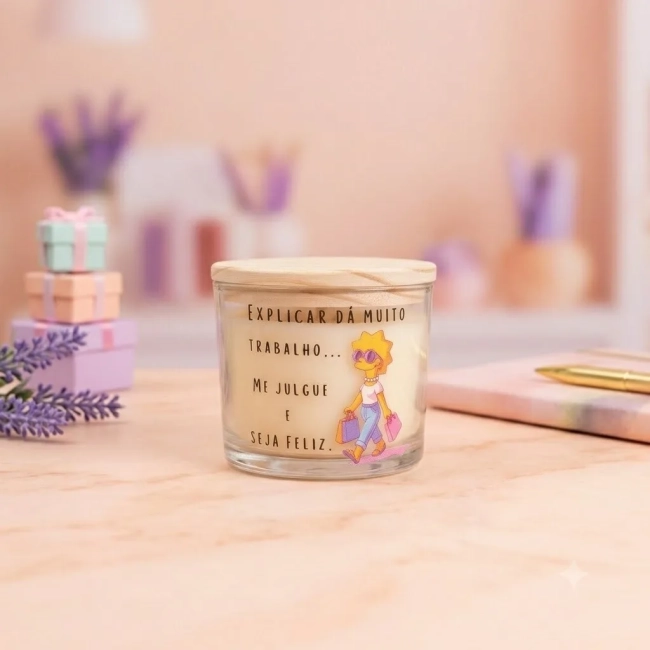 Vela Aromática no Copo Personalizadas