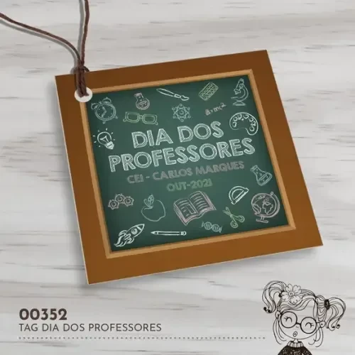 Tag Quadrada Dia dos Professores - 00352