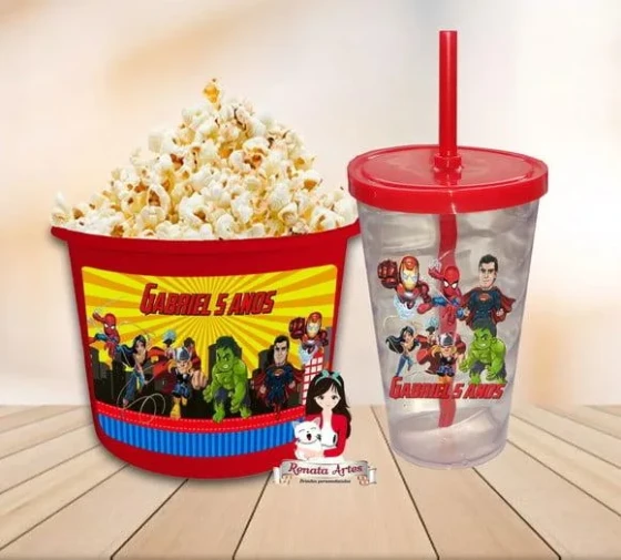 Kit Cinema Personalizado Heróis Baby
