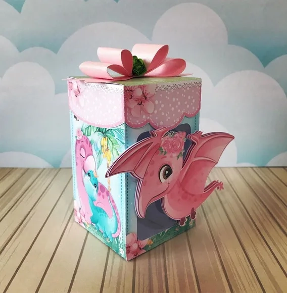 Kit 60 Lembrancinhas Dinossauro Menina